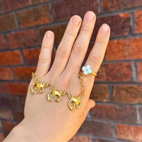 Gold Crab 18K Stainless Steel Waterproof Bracelet - Picture 2 of 7